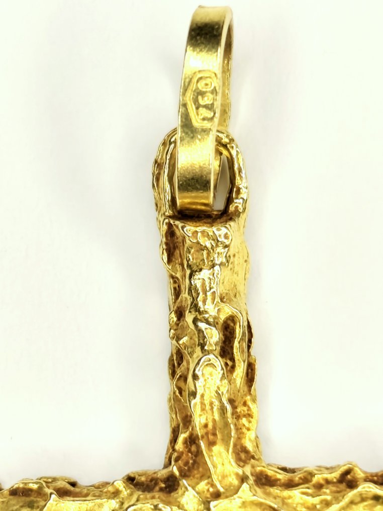 Κρεμαστό κόσμημα - 18 καράτια Κίτρινο χρυσό - Croce a cera persa #2.1