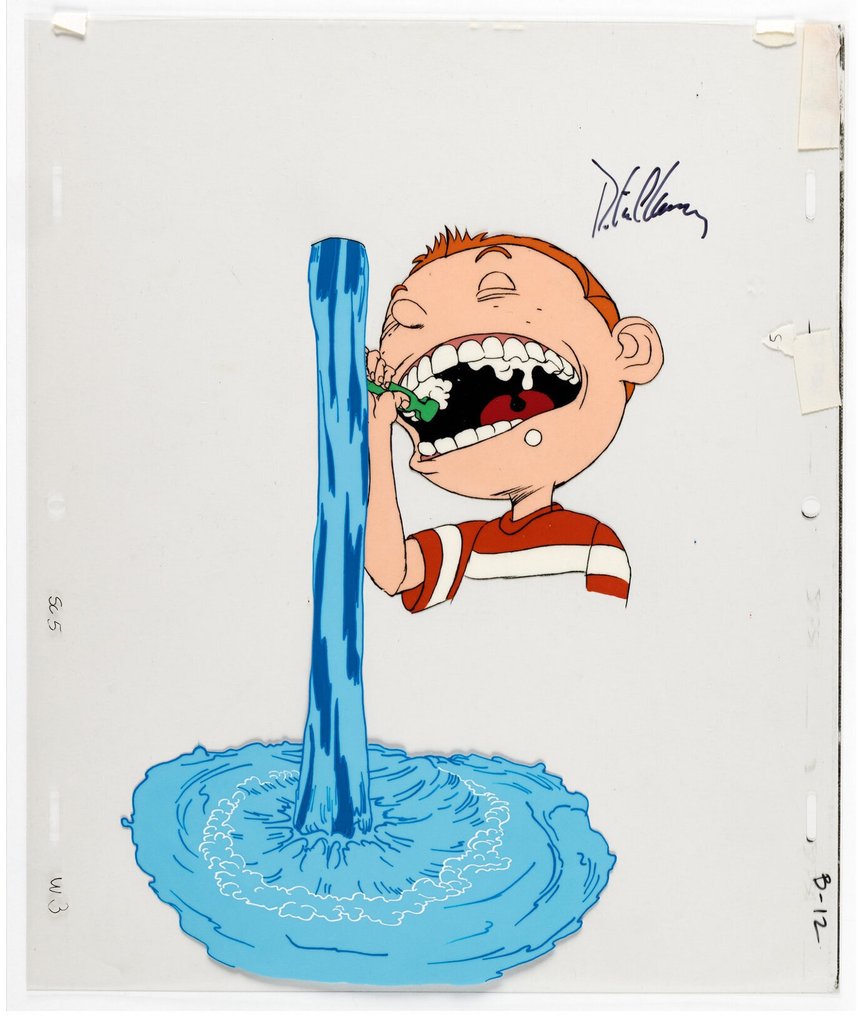 Peter Chung - 1 Original animationscel - Sesame Street - Water conservation - Production cel - Sesame Street - 1990 #1.0