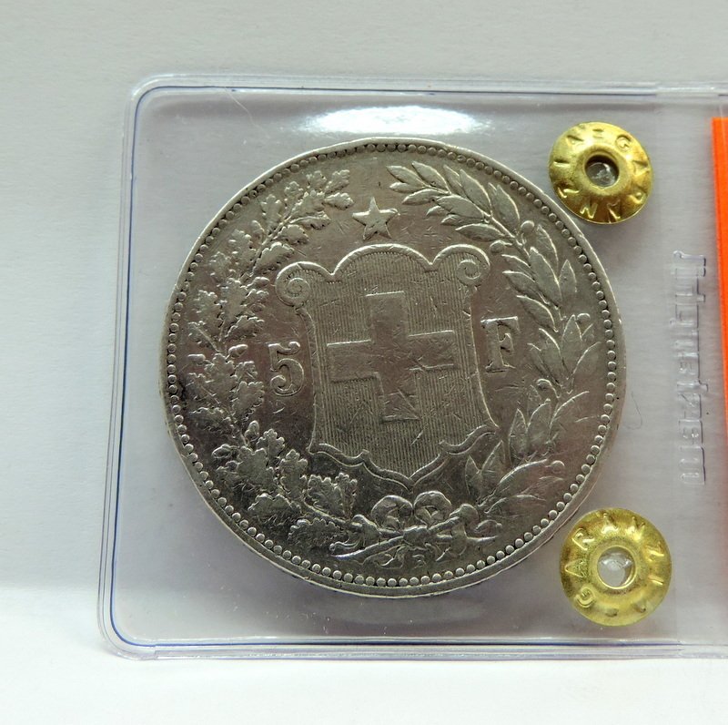 Zwitserland. 5 Francs 1892 "Testa laureata"  (Zonder minimumprijs) #2.1