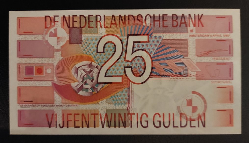 Netherlands. - 4 x 25 Gulden 1989 - Pick 100 (No reserve price) #2.1