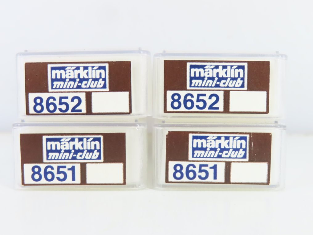 Märklin Z - 8651/8652 - Modeltog godsvogn (4) - 4x 2-akslet høj bakvogn type Eaos - SBB-CFF #2.1