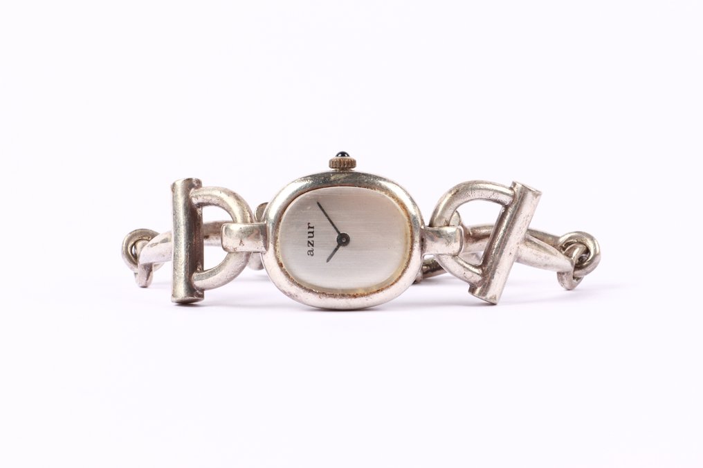 Fără preț de rezervă - Brățară Argint - Ceas cu design inspirat de bitul de cal #1.0