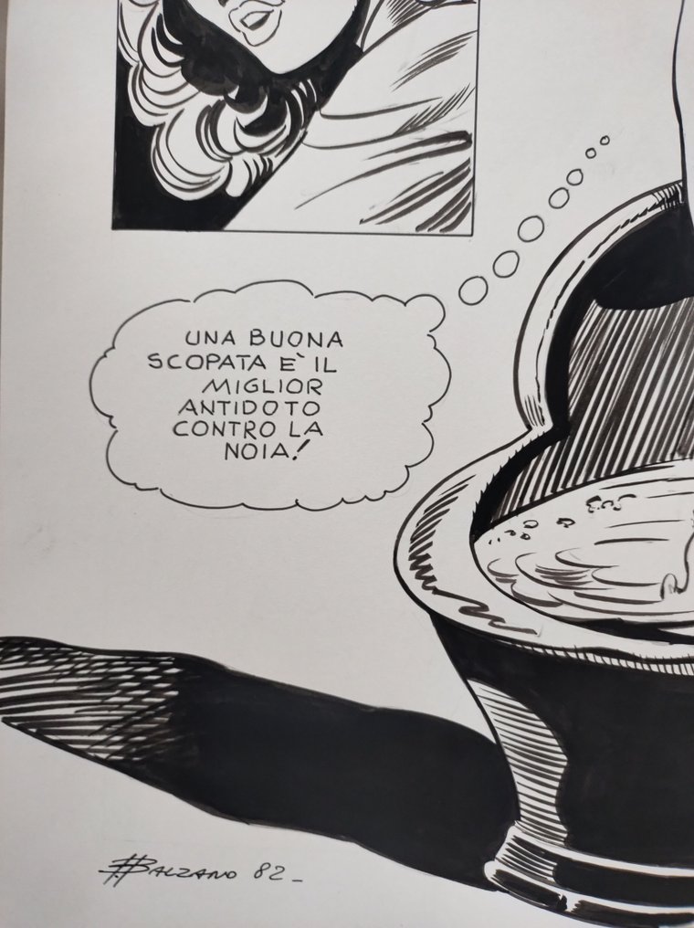 Balzano Birago - 1 Original drawing - Zora La Vampira - 1982 #3.2