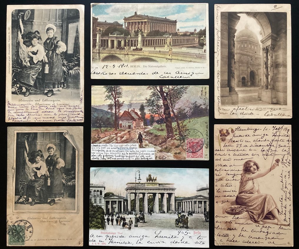 Γερμανία - Η Γερμανία κατευθυνόταν προς Tanger (Μαρόκο) και Oran (Αλγερία). Ιστορία ταχυδρομείου. - Καρτ-ποστάλ (7) - 1900-1902 #1.0