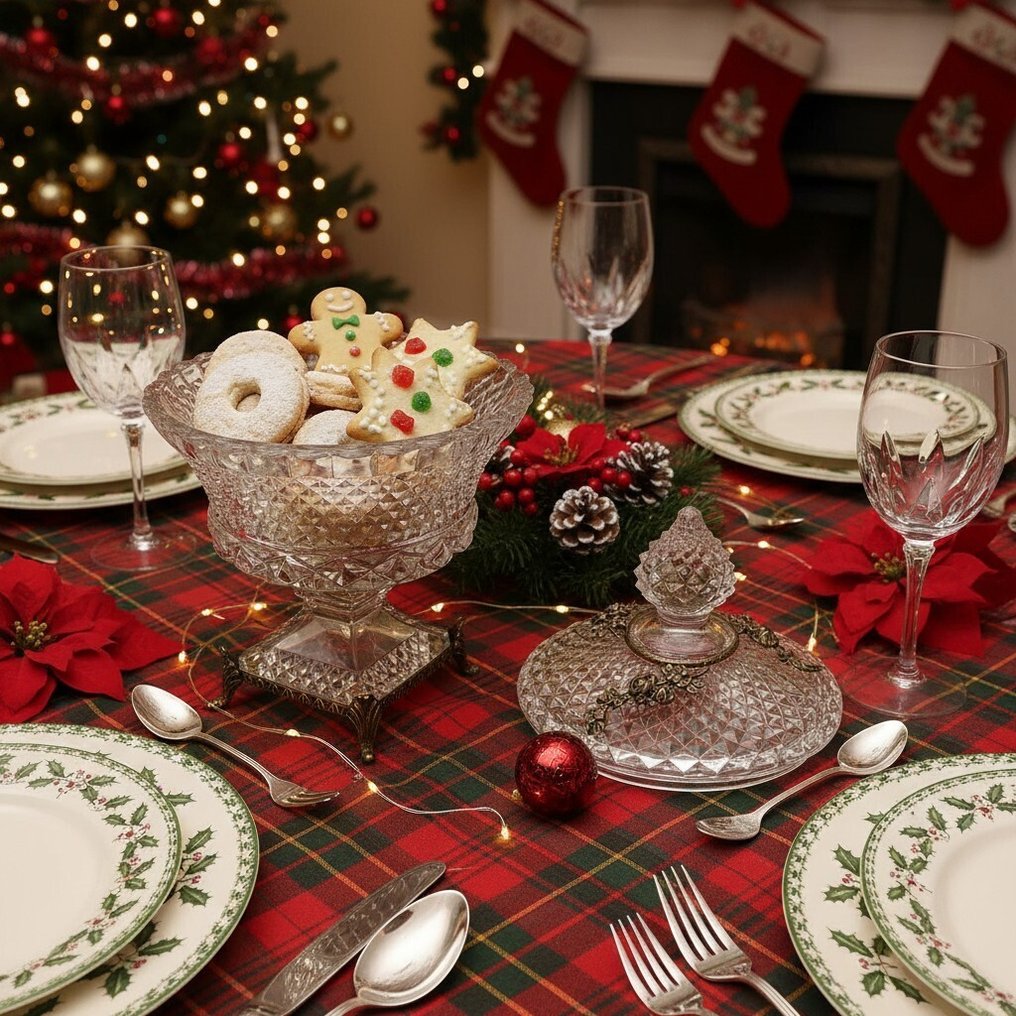 Biscuit box - Model 'Imperial' with a diamond pattern. - Bohemian crystal, acid-etched and milled, silver-plated - 1970s #2.1