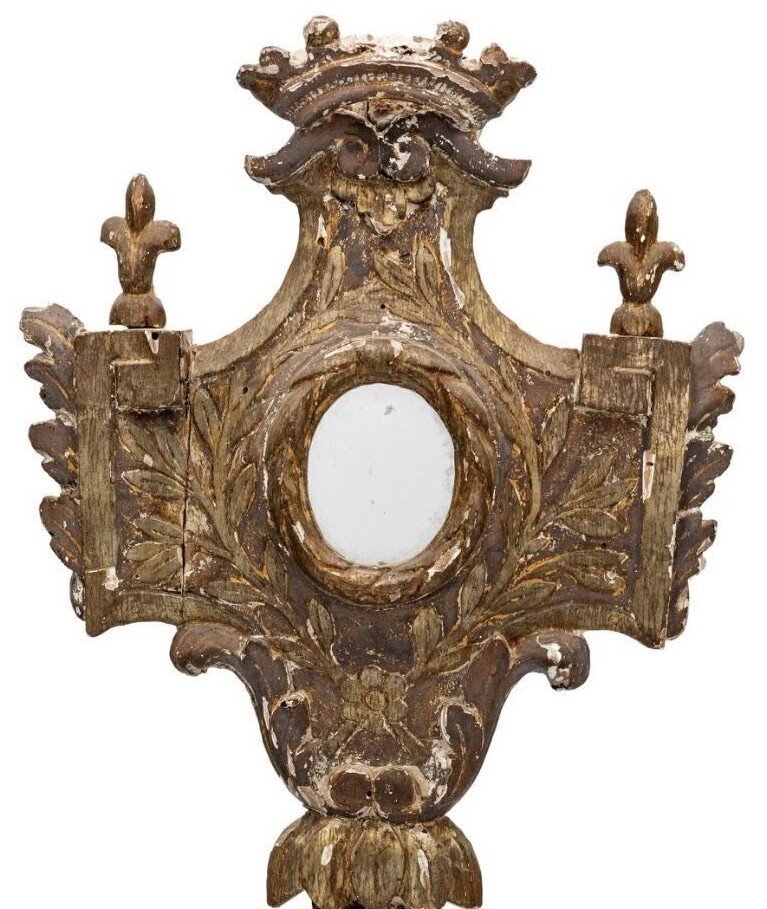 Reliekhouder - Hout - 1750-1800 - Reliquiario ad ostensorio - 43,5 cm #2.1