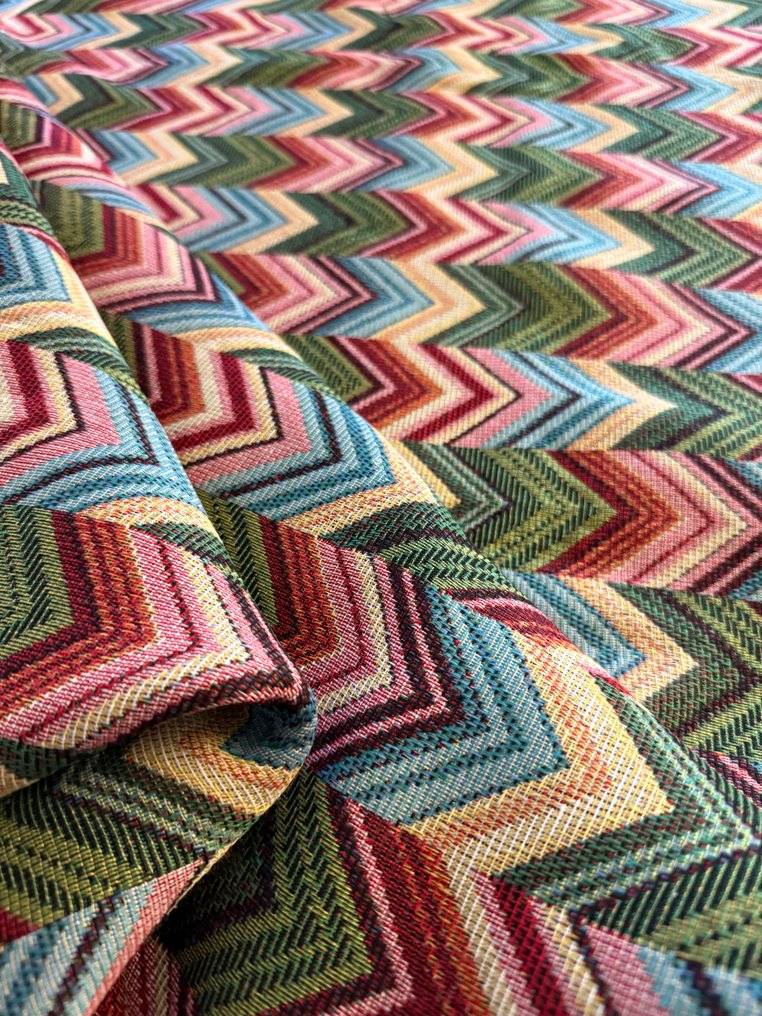 Material damask zigzag pastel multicolor. - Textil - 2.8 m - 1.6 m #1.0