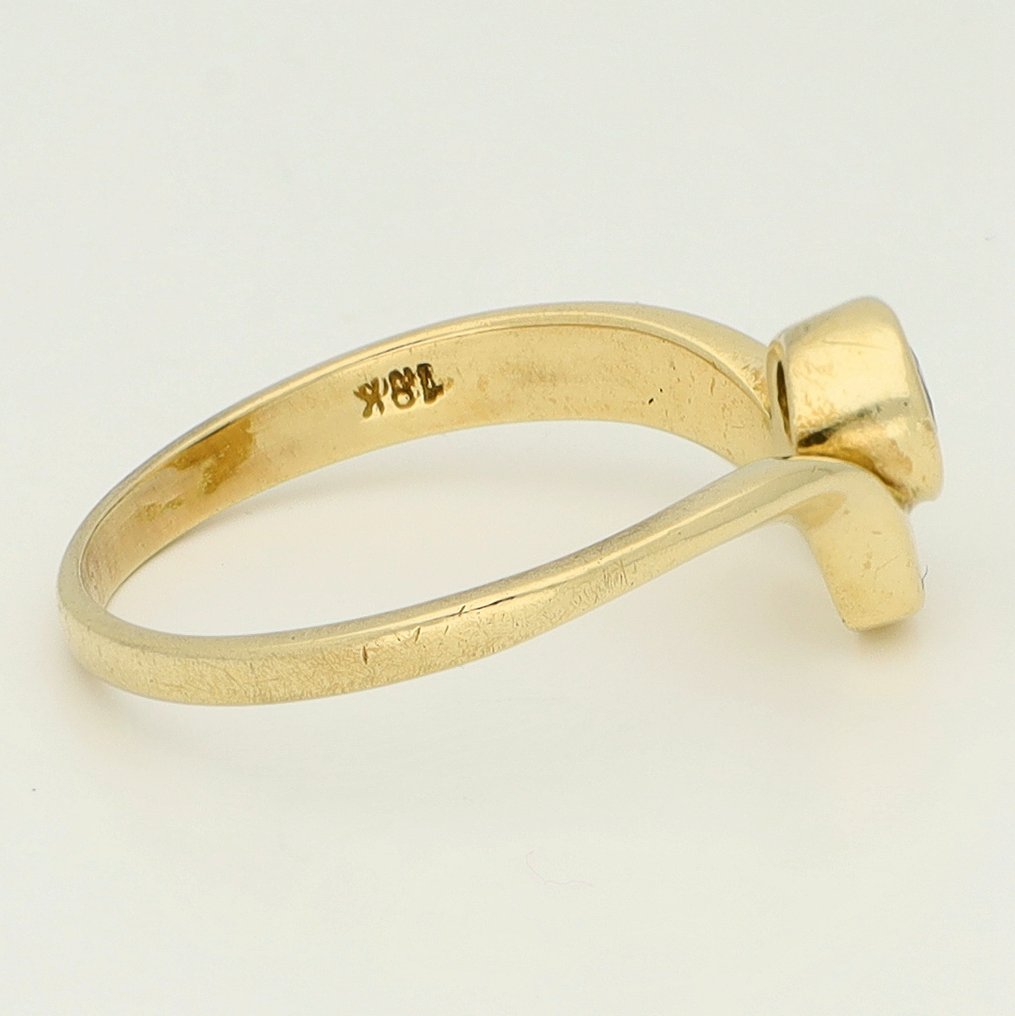 χωρίς τιμή ασφαλείας - Δαχτυλίδι - 18 καράτια Κίτρινο χρυσό Ζαφείρι #4.3