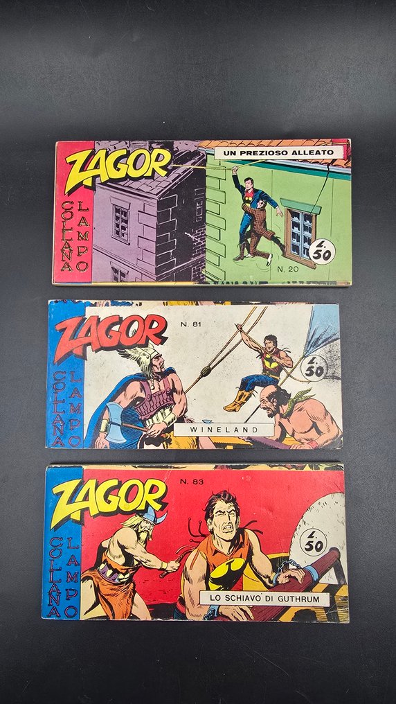 Zagor Collana Lampo -  IV Serie Originale - nn. 20-81-83 - 3 κόμικ - Πρώτη έκδοση #1.0