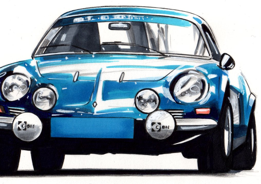 alkuperäinen piirros - Alpine - Alpine A110 - Baes gerald - 2021 #3.2