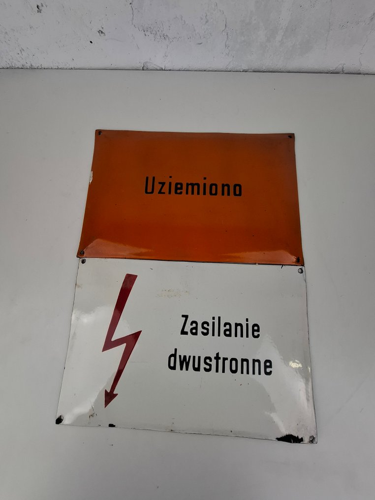 Figyelmeztető tábla - Zománc lemez - Acél #2.1