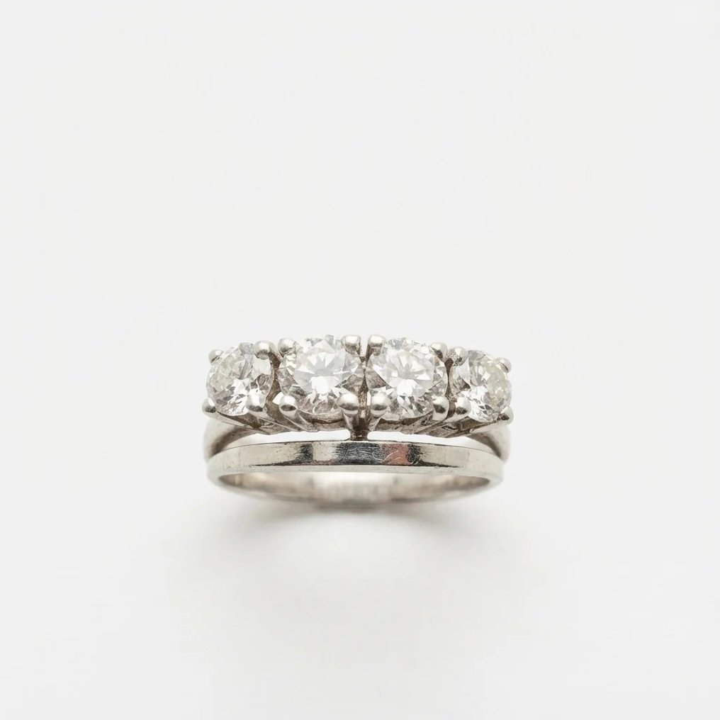 Δαχτυλίδι - 18 καράτια Λευκός χρυσός -  0.87ct. tw. Διαμάντι (Φυσικό)  #3.2