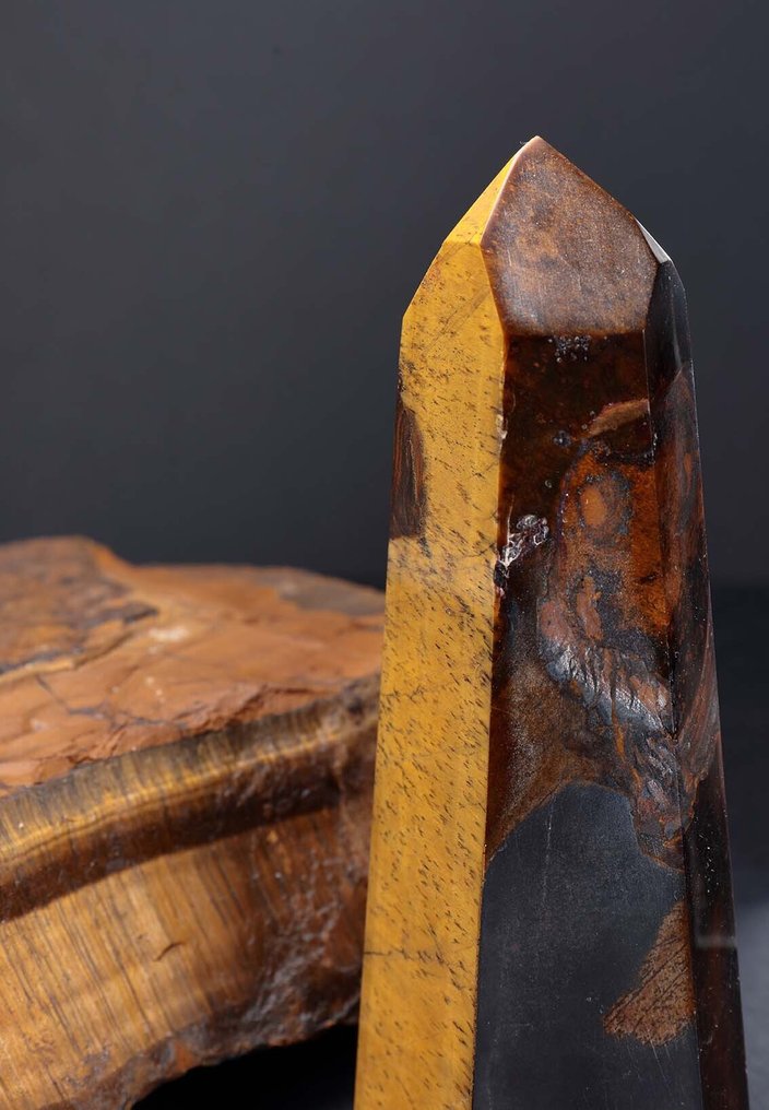 虎眼石 粗糙 - 高度: 15 cm - 闊度: 18 cm- 2.96 kg #3.2