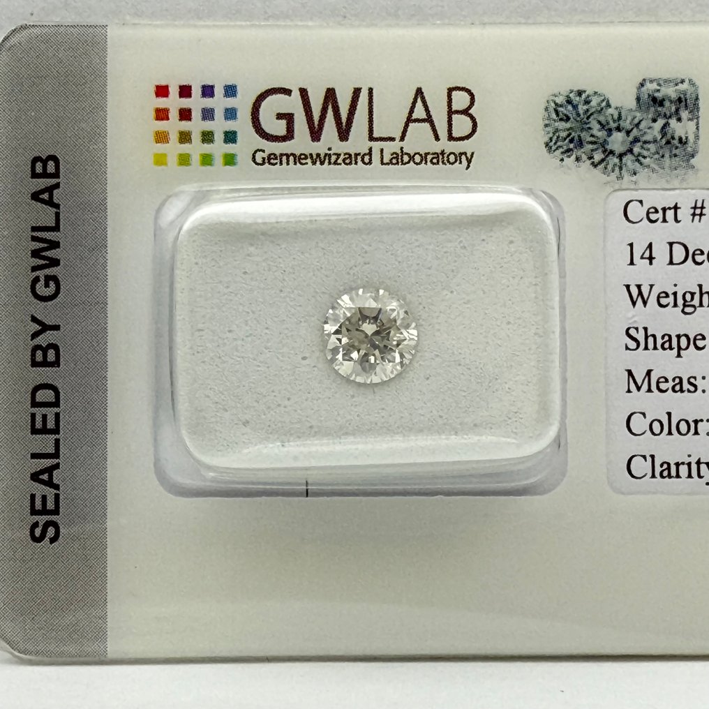 沒有保留價 - 1 pcs 鑽石 (天然) - 0.90 ct - 圓形 - G - I1 - Gemewizard Gemological Laboratory (GWLab) #3.2