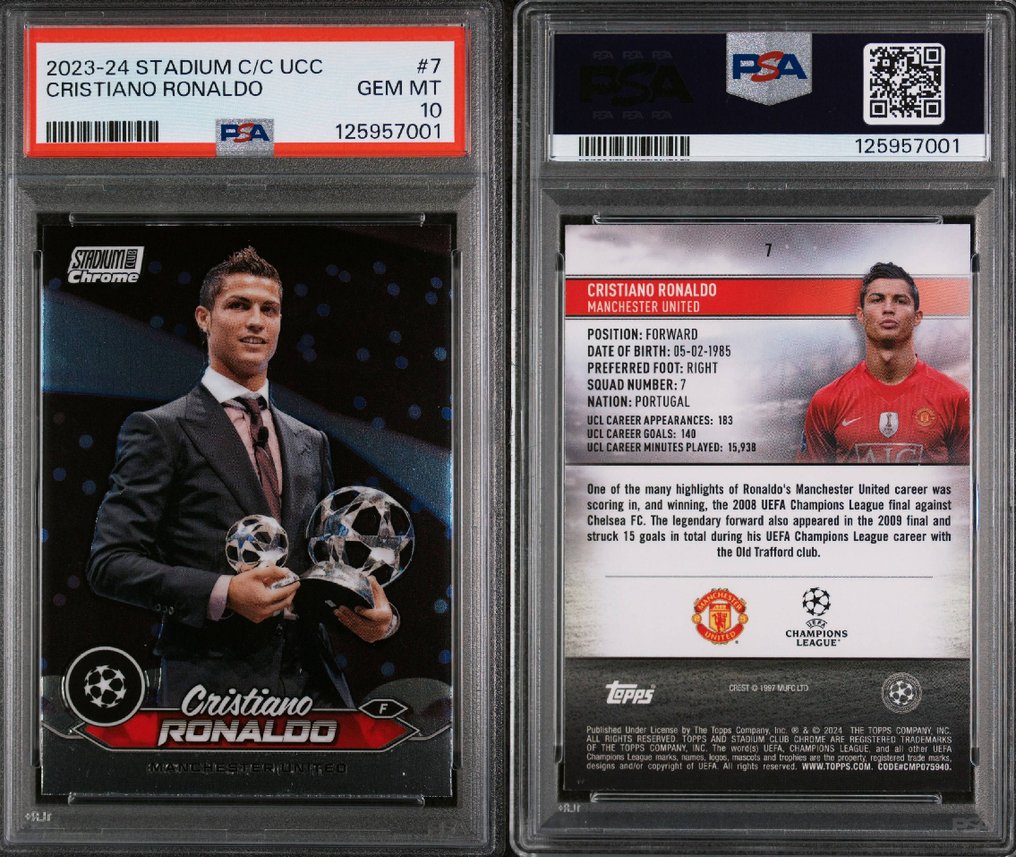 2023/24 Topps Chrome UCL 克里斯蒂亞諾·羅納度 10 Graded card - PSA 10 - 1 Graded card #3.2