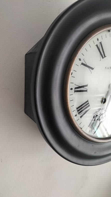 校鐘 -  古董 木头-黄铜-玻璃 - 1850-1900 - 法国学校钟 #4.3