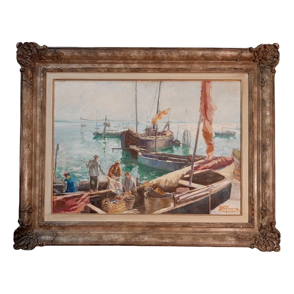Bruno Giunta (XX) - Venezia, Barche e Pescatori in Laguna #2.1