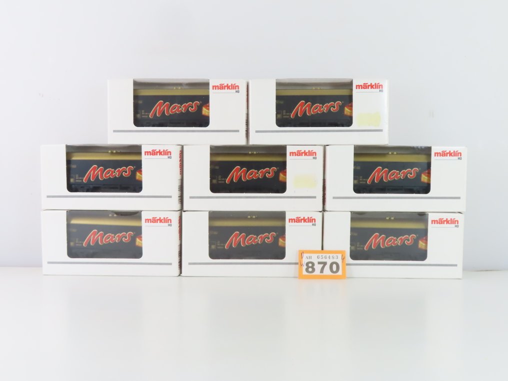 Märklin H0轨 - 44188 - 模型火车货运车厢 (8) - 8辆2节封闭式货车,印有“MARS”字样 - Privaat, MARS #2.1