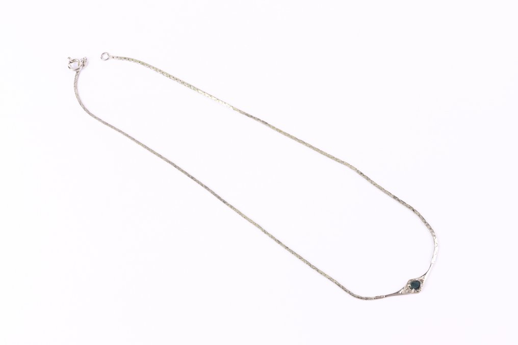 Zonder minimumprijs - 2-delige sieradenset Zilver - sapphire uit de jaren 1960 #3.2