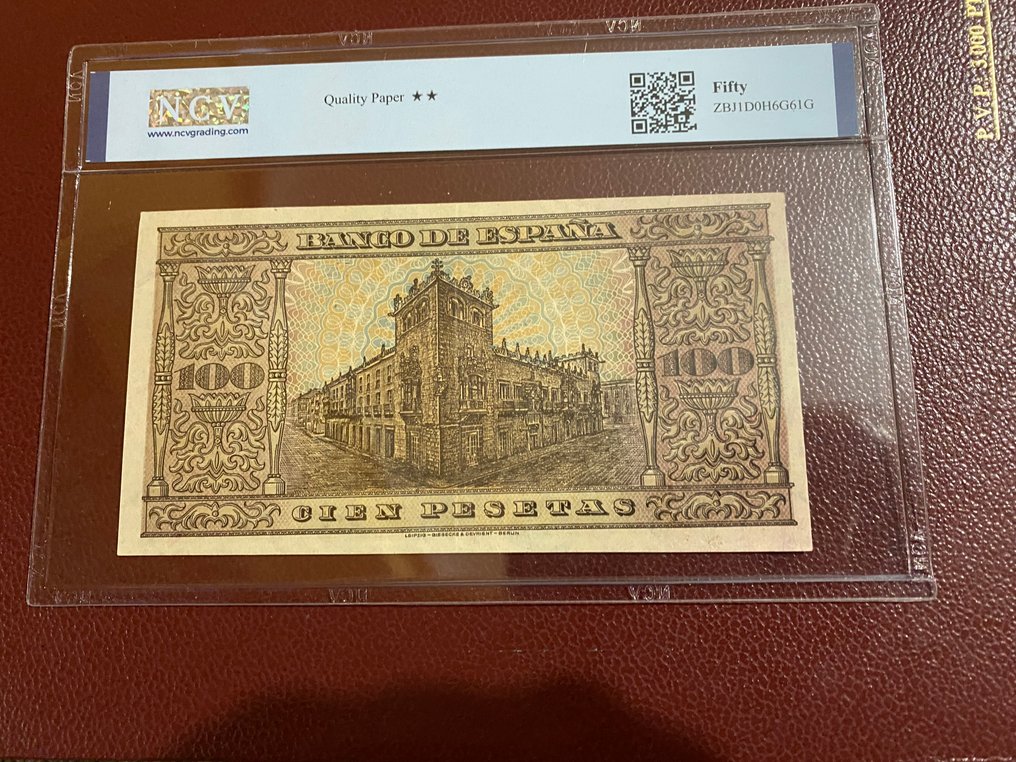 Espanha. - 100 Pesetas 1938 - Pick 113a (Sem preço de reserva) #3.2
