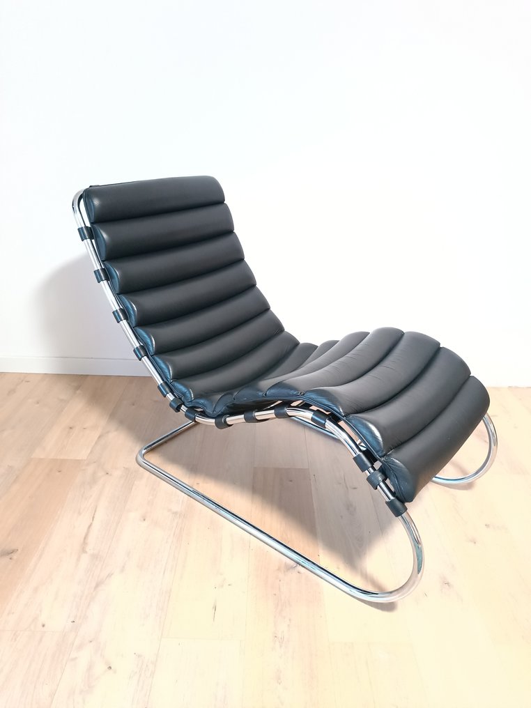 Knoll - Ludwig Mies van der Rohe - Chaise longue - MR241 - Pelle, Acciaio inossidabile #3.2