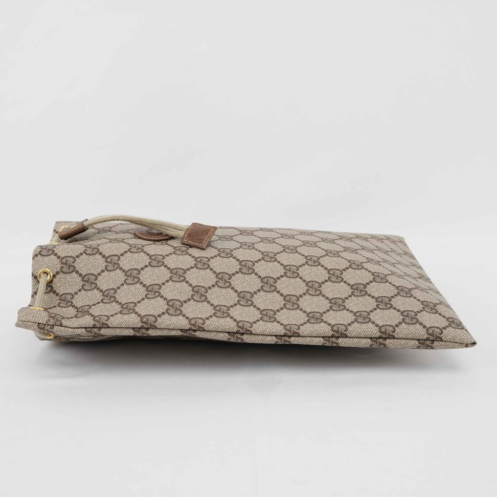 Gucci - Vintage Gucci GG Canvas Drawstring Bag – Brown/Beige - Handbag #2.1