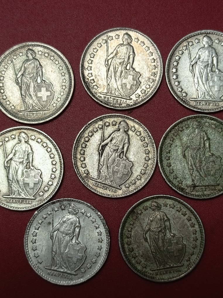 Schweiz. 1/2 Franc 1940-1968 (Ingen mindstepris) #2.1