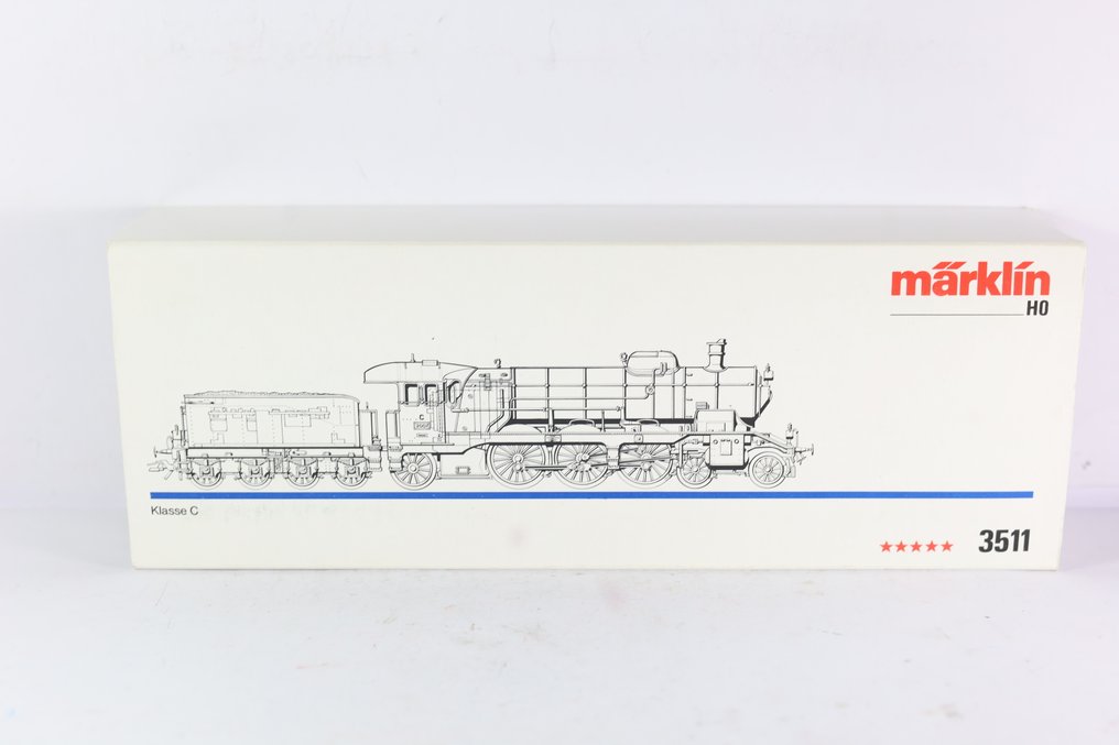 Märklin H0 - 3511 - 連煤水車的蒸汽火車 (1) - Klasse C - DB #1.0