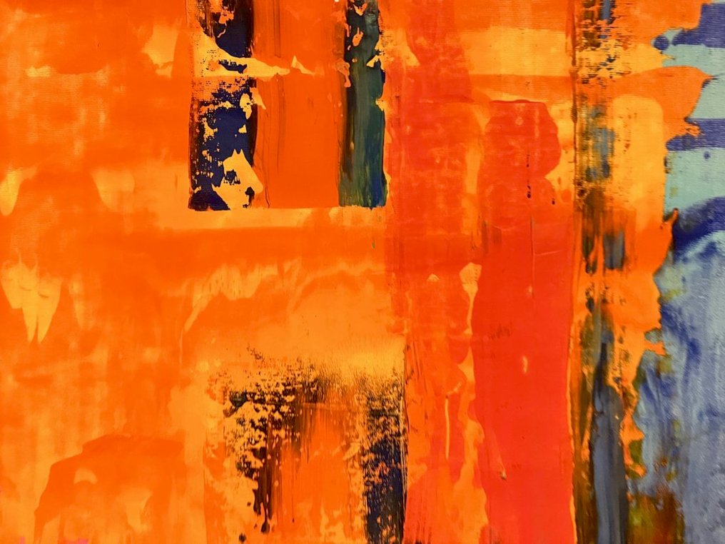 Jane Grieco - Cascada de colores-  Tableau, unique, format XXL. #3.2