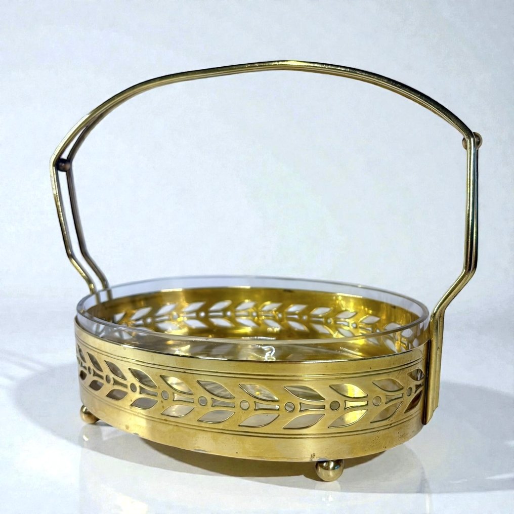 篮子 - 黄铜, 玻璃 - 玻璃餐篮 #2.1