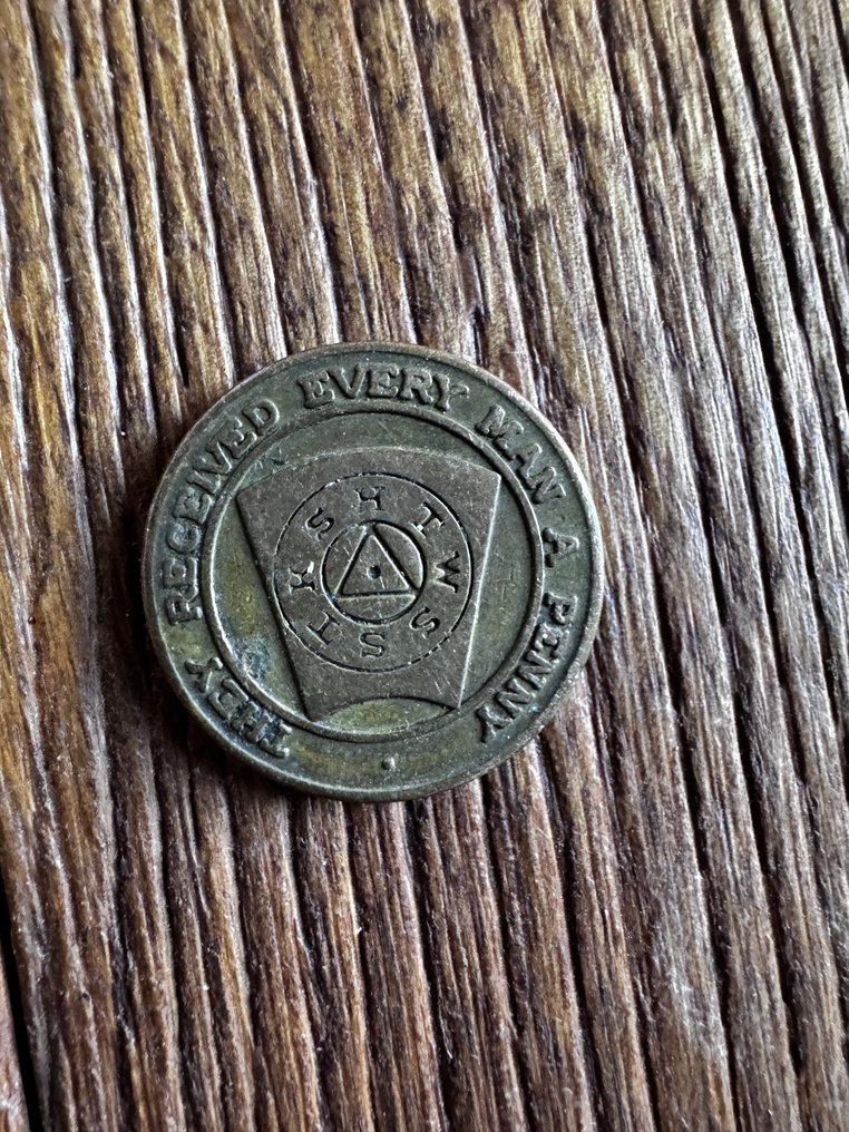 1780c R.A.M "Blank" 共济会标记代币/硬币. 1780 #1.0