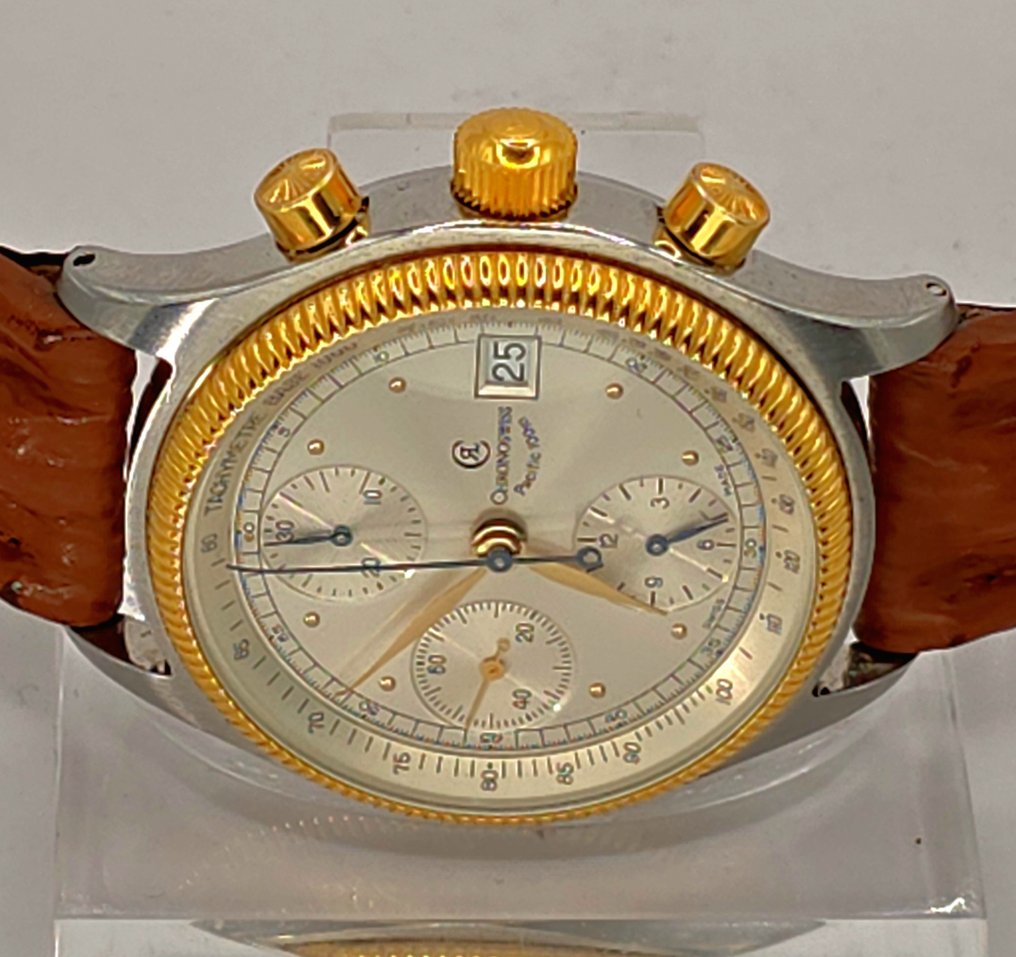 Chronoswiss  - Pacific - Chronograph - Goldlünette Golddrücker Goldkrone  - Kaliber Val. 7750 - Schweiz um 1993 - CH7514 - Άνδρες - 1990-1999  #3.2