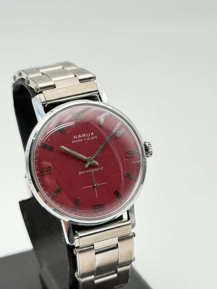 karux - burgundy NOS swiss made - No reserve price - Unisex - 1970-1979  #2.1