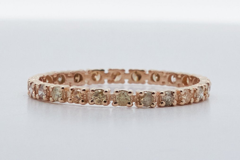 Nincs minimálár - Gyűrű - 14 kt. Sárga arany -  0.36ct. tw. Gyémánt (Természetes színű) #2.1