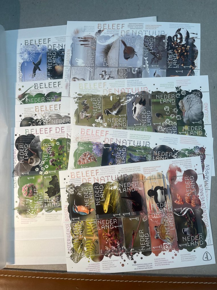 Países Bajos 2022/2023 - Vive la naturaleza 2022 y 2023, un total de 8 blocs de 10 sellos. #1.0