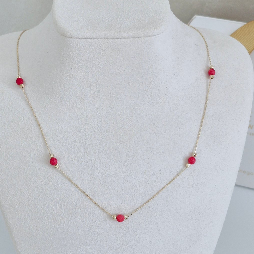 项链 - 14K包金 黄金 锆石 #1.0