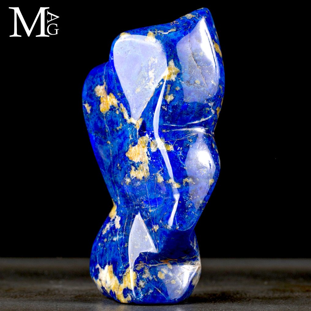Wspaniały Lapis Lazuli w formie swobodnej - jakość AAA - rzadki okaz kolekcjonerski. - Wysokość: 163 mm - Szerokość: 70 mm- 1131 g #3.2