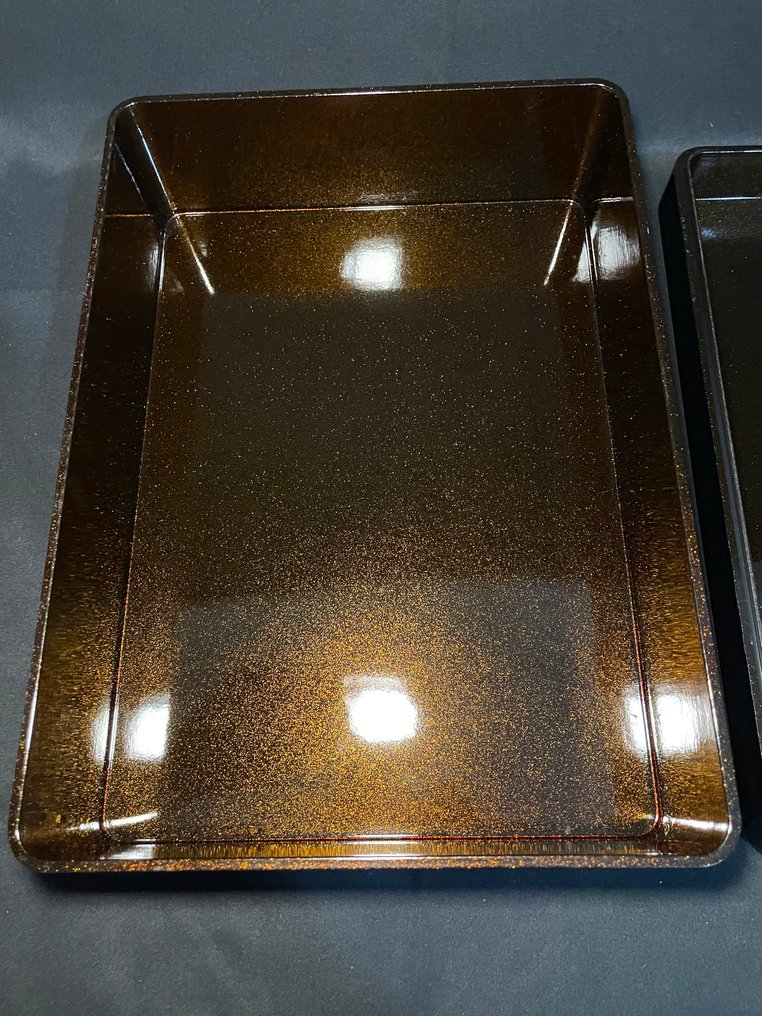 Wajima-Nuri【輪島塗】 - Box - Lacquerware, Gold Maki-e, Nashiji finish - Wajima Lacquerware【輪島漆器】 #1.0