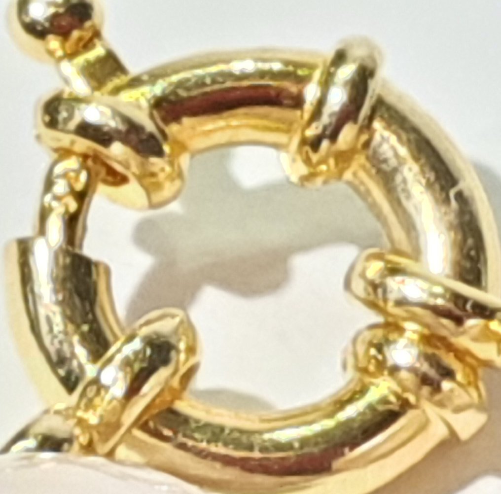 天然玫瑰珍珠 - 非常特别 - 圣者的荣耀之州 - 925纯银镀金 - 頸鏈 #3.2