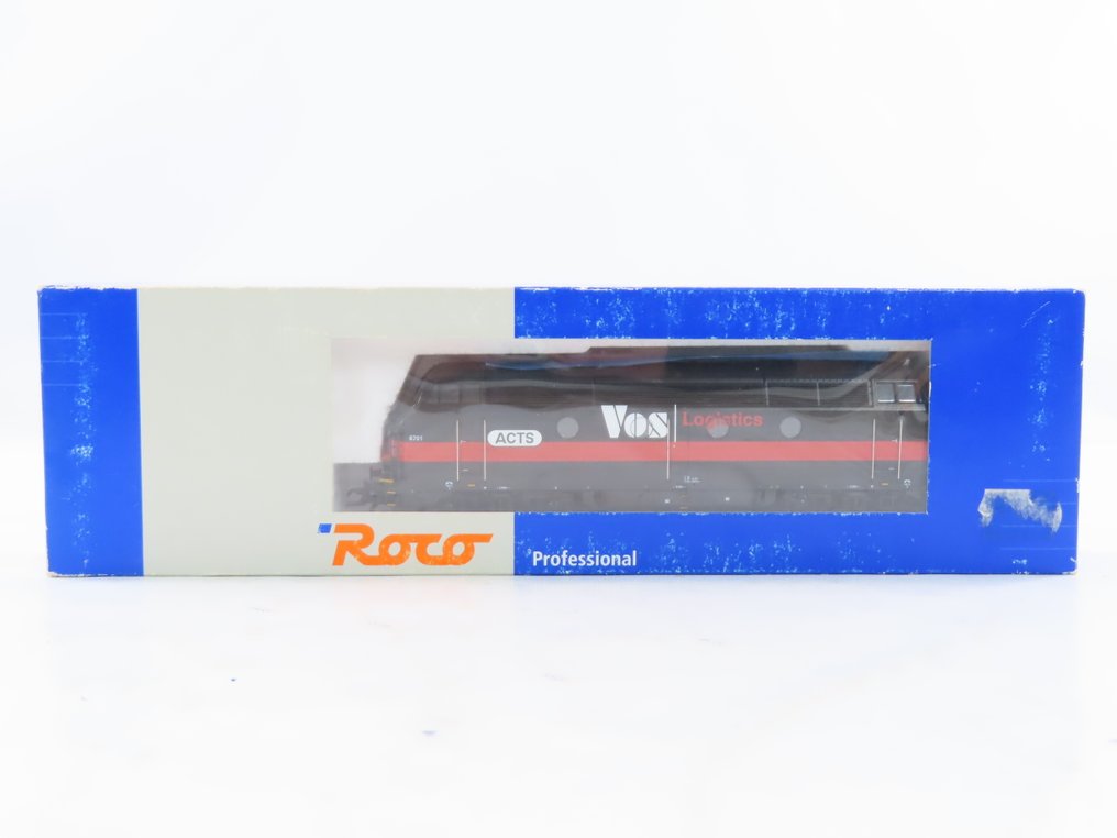Roco H0 - 68770 - Diesel locomotive (1) - Series 6700 'Vos Logistics' in black color with an orange band. - ACTS #2.1