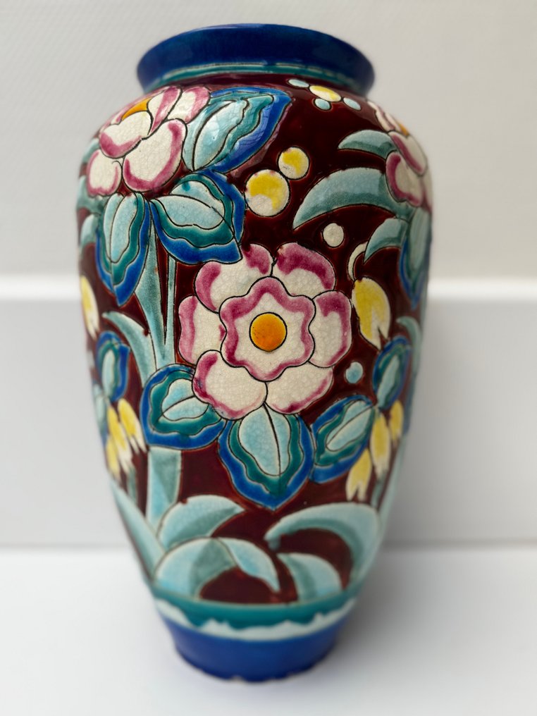 Keramis - Charles Catteau, Atelier de Fantaisie - Maljakko - D1704 / F914 - Keraaminen #1.0