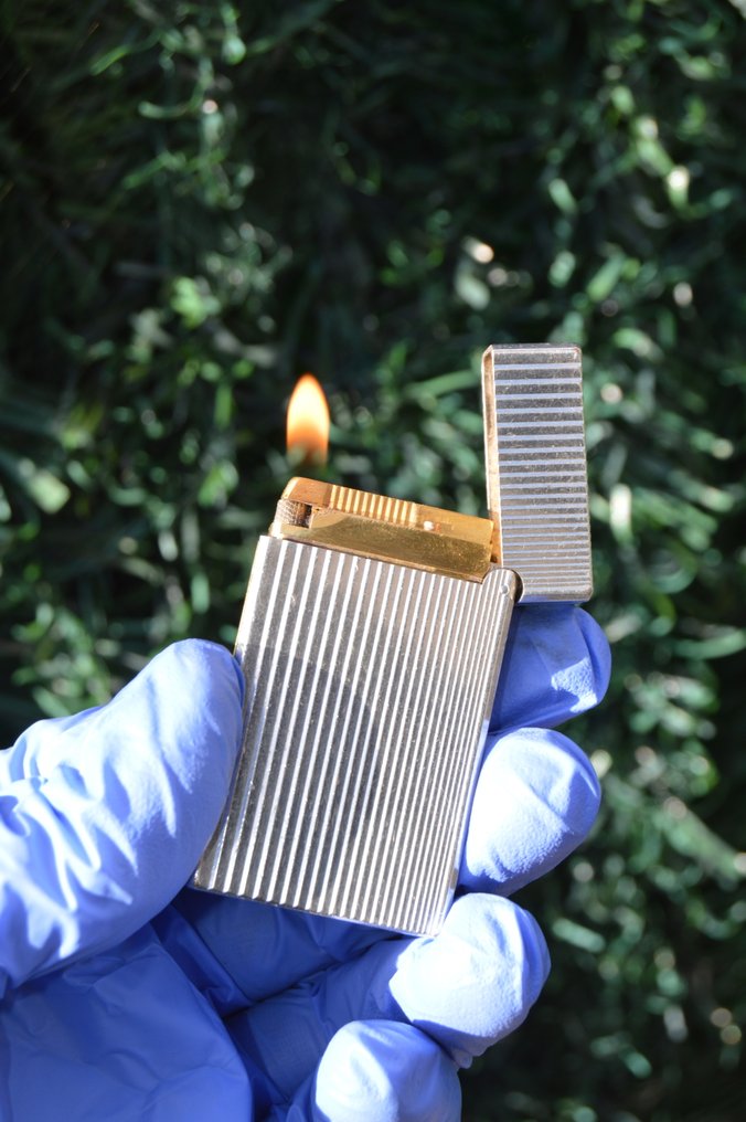 S.T. Dupont - Línea D "Kinetic Lines" - 袖珍打火機 - 金色, 銀 #3.2