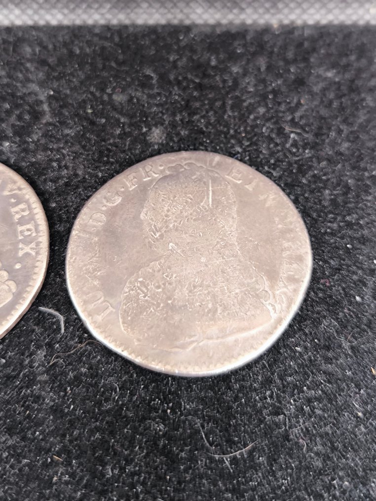 Frankrijk. 1/2 Écu 1726/1778 Louis XV & Louis XVI (lot of 3 coins)  (Zonder minimumprijs) #2.1