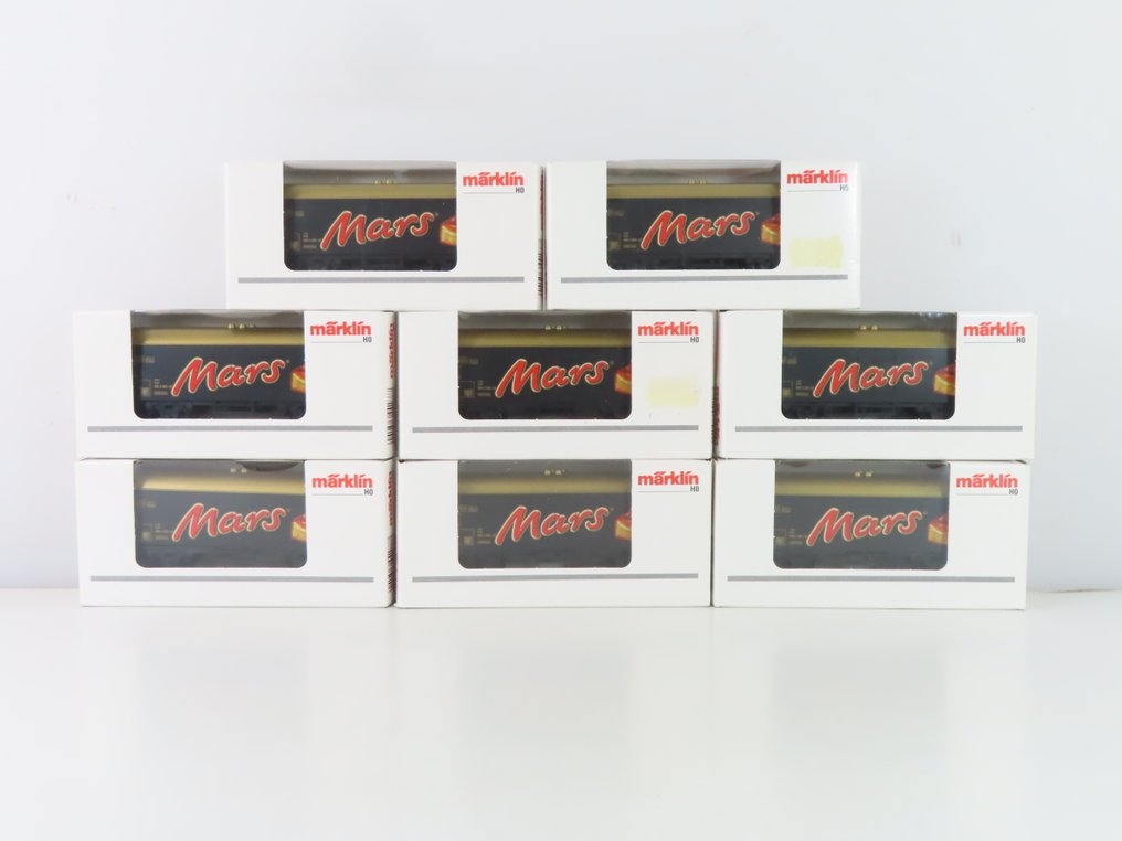 Märklin H0轨 - 44188 - 模型火车货运车厢 (8) - 8辆2节封闭式货车,印有“MARS”字样 - Privaat, MARS #3.2