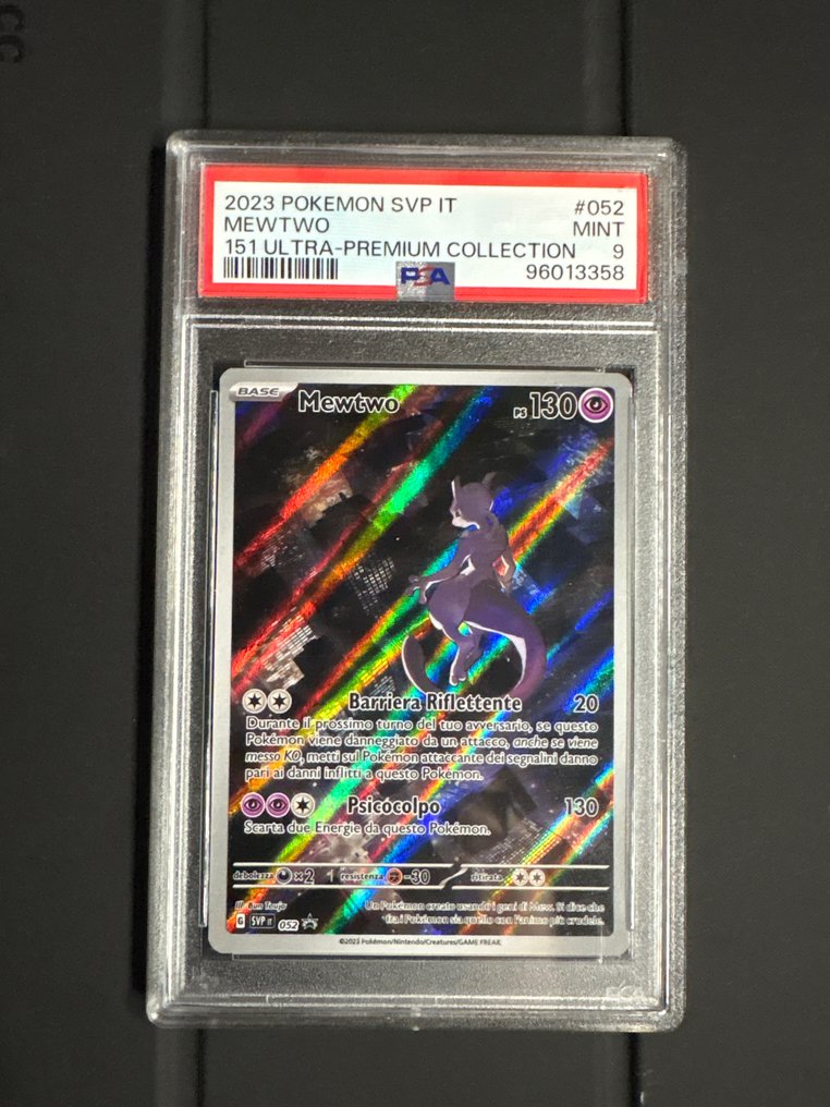 Pokémon - 1 Graded card - Mewtwo - PSA 9 - Scarlet & Violet - Scarlet & Violet 151 - Carta gradata + firma sulla custodia sigillata (slab) #2.1