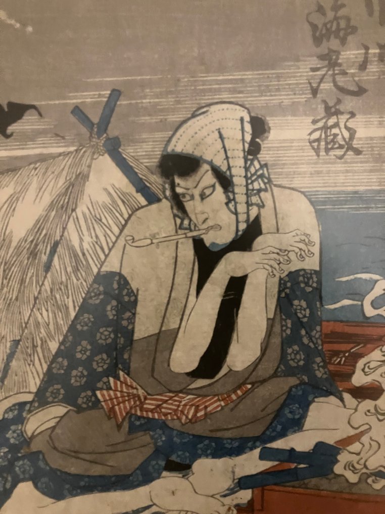 Ιτσίκαβα Εμπίζο στο ρόλο από τον ποταμό Κατσουράγκα και Ιτσίκαβα Εμπίζο - περίπου το 1840 - Χαρτί - Utagawa Kuniyoshi (1797-1861) - Ιαπωνία - Τέλη της περιόδου Edo #2.1