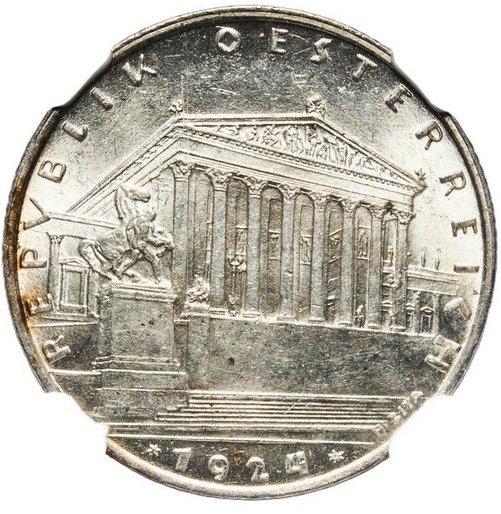 奧地利. Schilling 1924 - NGC MS64 #2.1