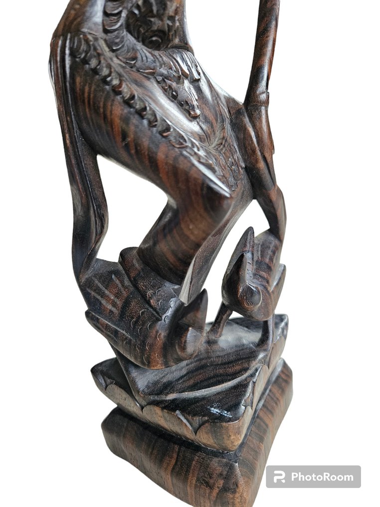 Χειροποίητο ξύλινο γλυπτό Μπαλινέζικης τέχνης – Χορεύτρια ναού / Θεά - Ινδονησία - Late 20th century #4.3