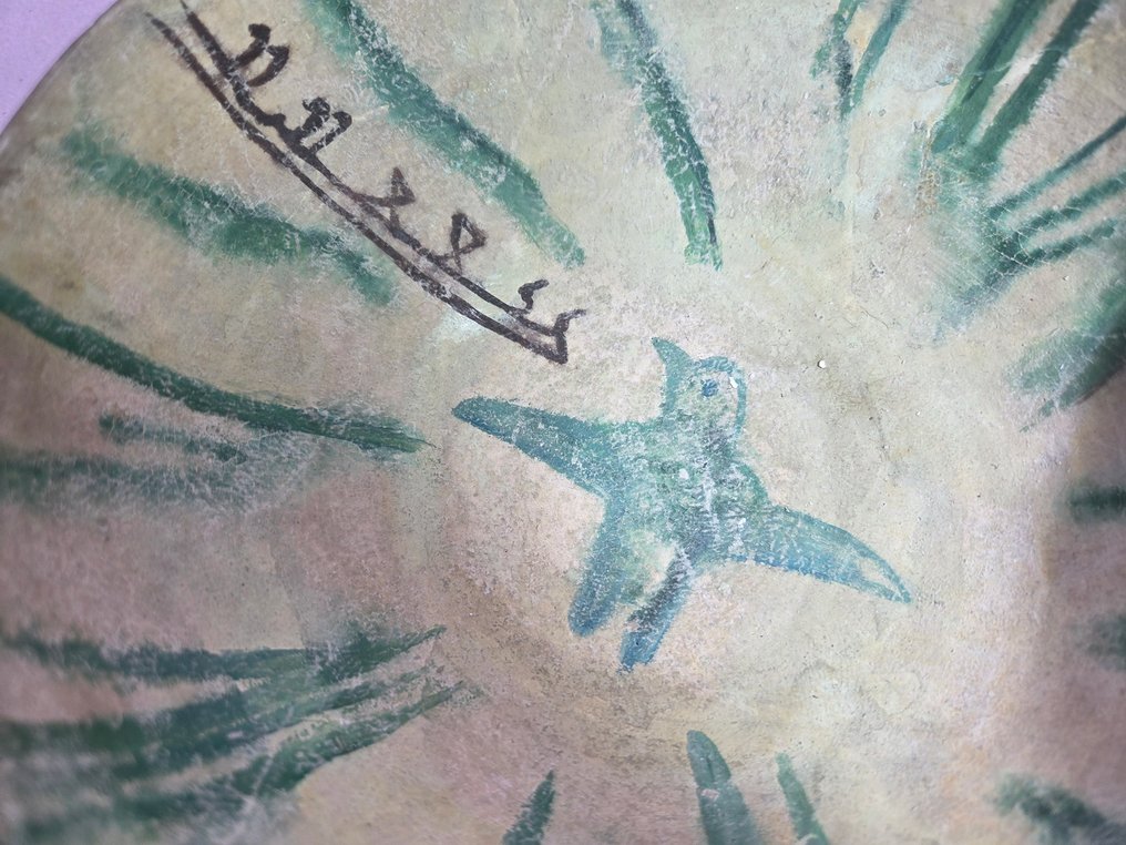 Πιατέλα από κεραμικό με επίστρωση κασσίτερου Abbasid. - Μεσαιωνική Ισλαμική Τέχνη 10ος αιώνας #4.3