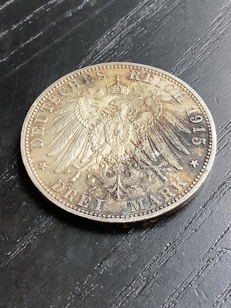 Germany, Empire Georg II. 3 Mark 1915, Sachsen-Meiningen (No reserve price) #3.2